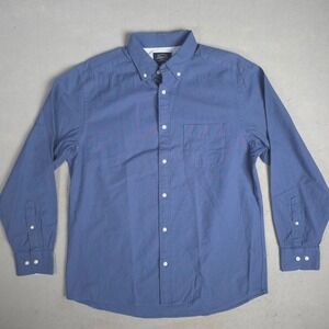 Charles Tyrwhitt Mens Button Down Shirt Long Sleeve Classic Fit Blue L